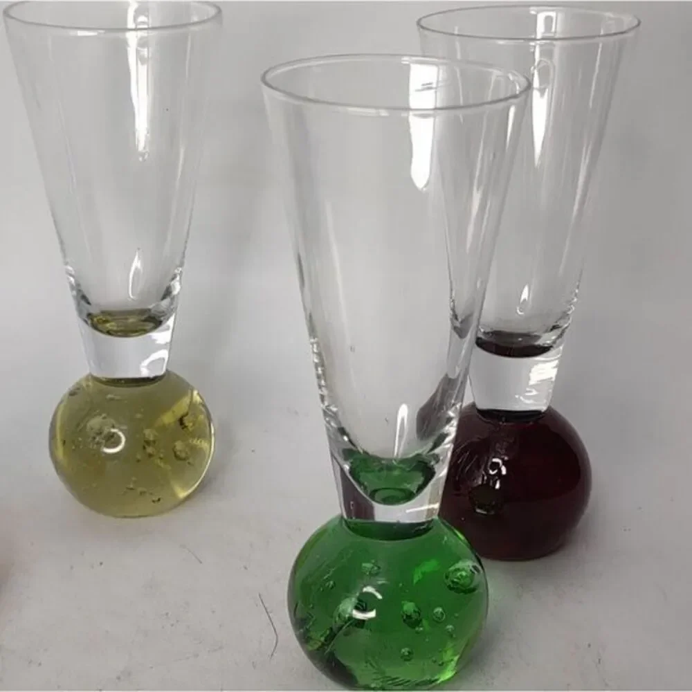 Vintage MCM ball base aperitif glasses‎